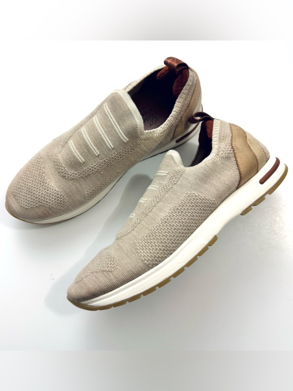 Loro Piana 360 LP Flexy Knit Slip-On Trainer Sneakers Tan Women’s Sz 39.5 US 9 - Picture 4 of 14